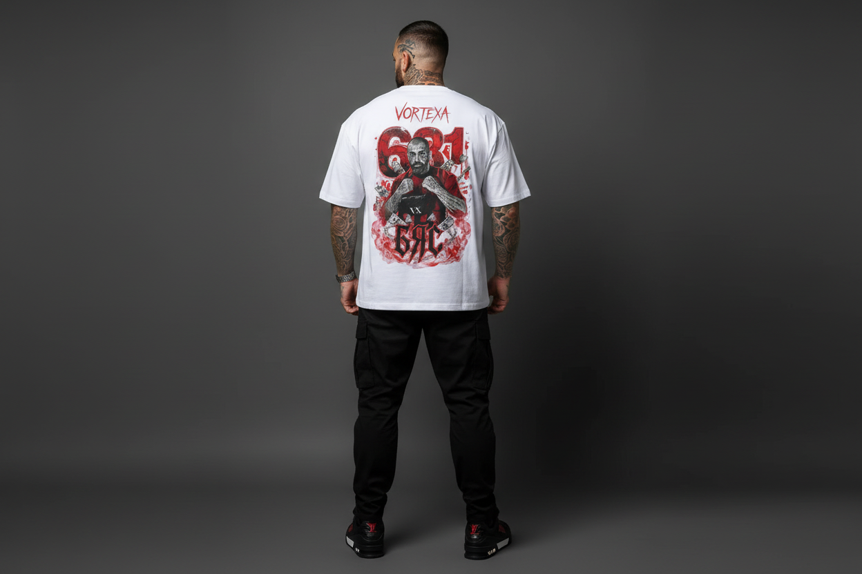 Бяла тениска - изцяло гръб