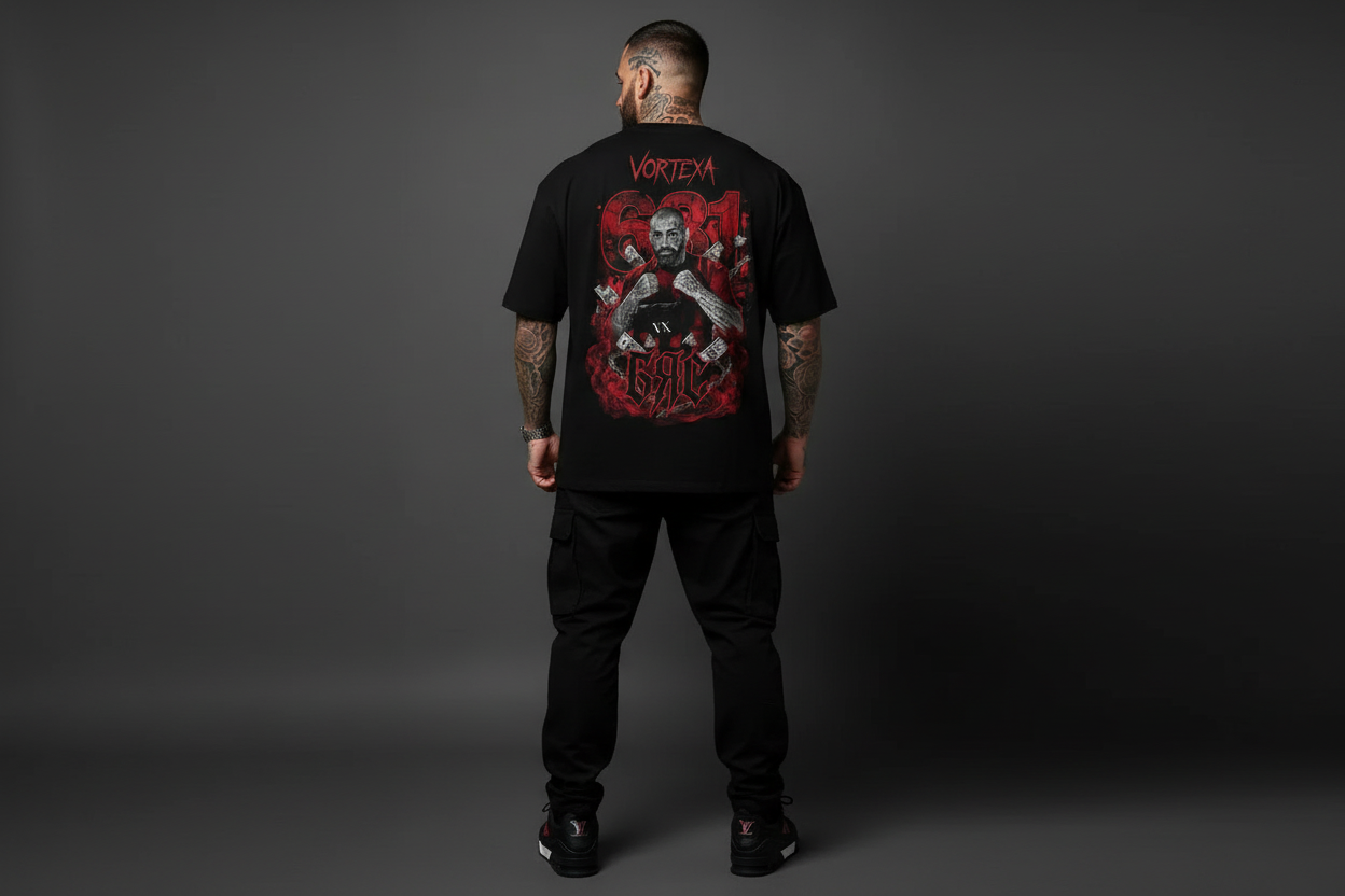 Черна тениска - изцяло гръб